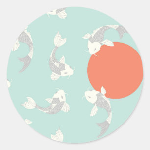 ENVELOPE SEAL : JAPANESE STYLE : KOI FISH PATTERN 