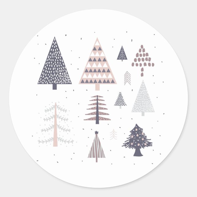 ENVELOPE SEAL STICKER : ARBRES DE NOËL (Devant)