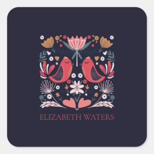 ENVELOPE SEAL STICKER : BOHO BIRDS