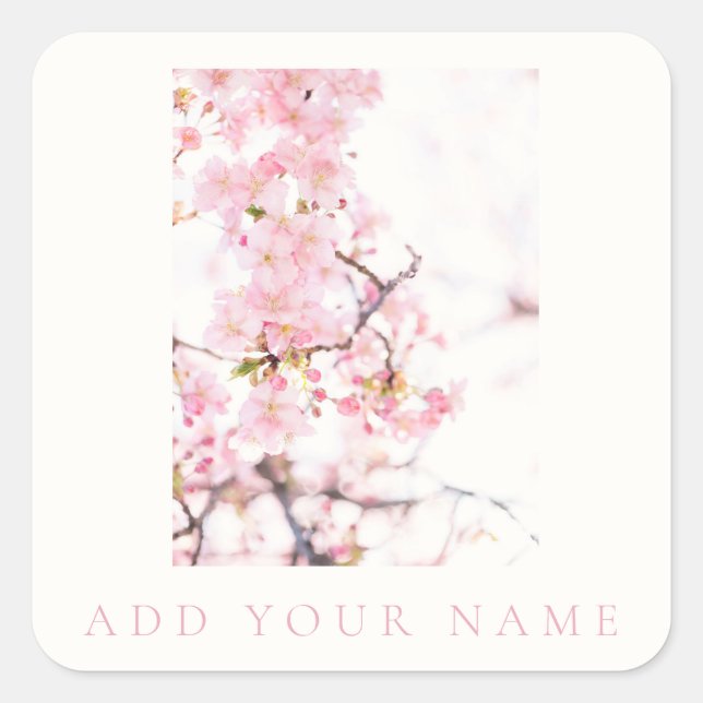 ENVELOPE SEAL STICKER : CHERRY BLOSSOM BRANCH (Front)