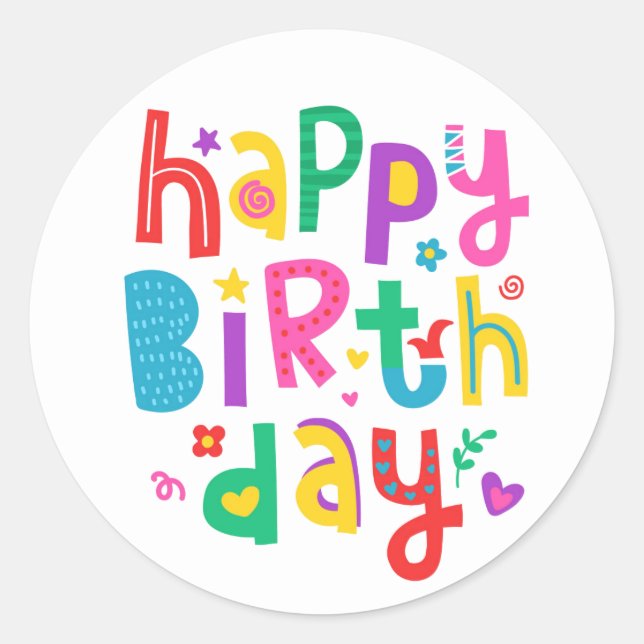 ENVELOPE SEAL STICKER : JOYEUX ANNIVERSAIRE (Devant)