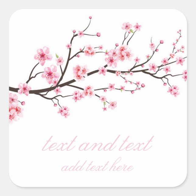 ENVELOPE SEAL STICKER : SAKURA BLOSSOMS (Front)