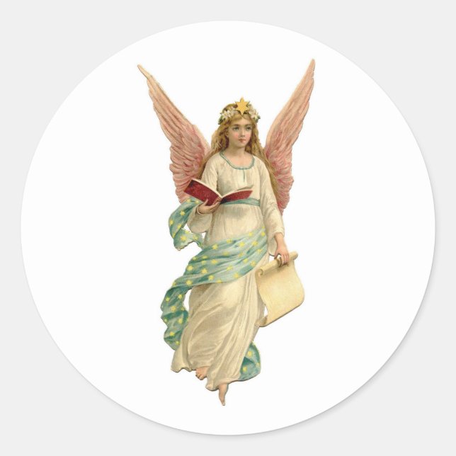 ENVELOPE SEAL STICKER : VINTAGE NOËL ANGELS (Devant)