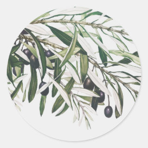 ENVELOPE SEAL STICKER : VINTAGE OLIVE BRANCH