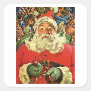 ENVELOPE SEAL  : VINTAGE CHRISTMAS : Santa Claus