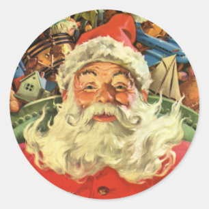 ENVELOPE SEAL  : VINTAGE CHRISTMAS : Santa Claus