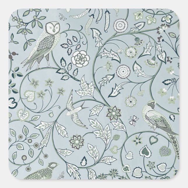 ENVELOPE SEAL  : WILLIAM MORRIS : OWL & PHEASANT (Front)