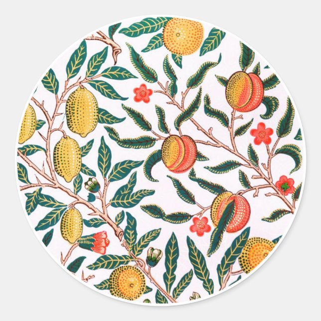 ENVELOPE SEAL : WILLIAM MORRIS : POMEGRANATES (Front)