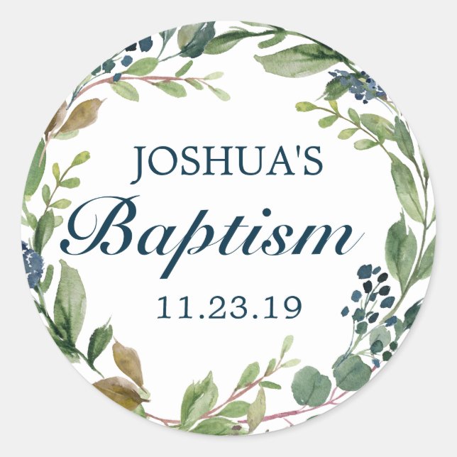 Envelope Seals Greenery Navy (Front)