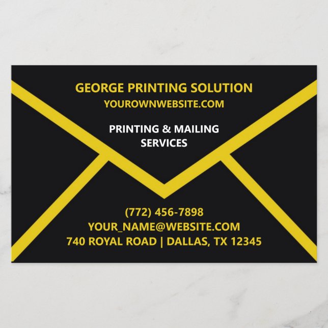 Envelope Shape Unique Flyer (Front)