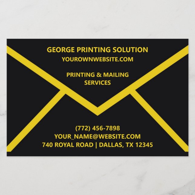 Envelope Shape Unique Flyer (Front)
