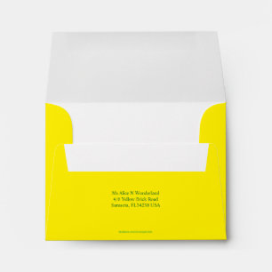 Envelope Size A2 Lemon Yellow Return Address