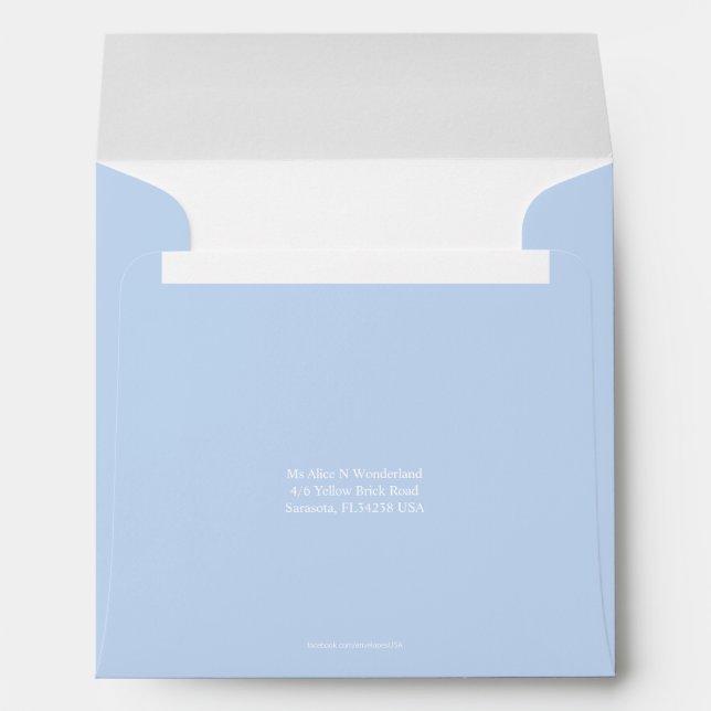 Envelope Square Baby Blue Return Address (Back (Bottom))