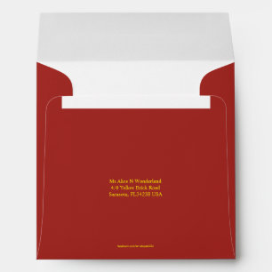 Envelope Square Indian Red Return Address