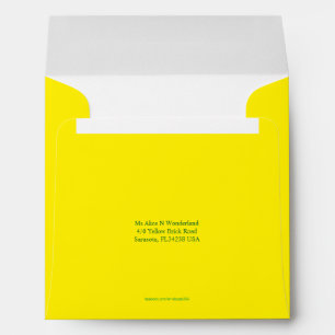 Envelope SquareYellow Return Address