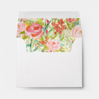 Envelope with Floral Liner