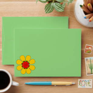 Envelope - Yellow Daisy Flower