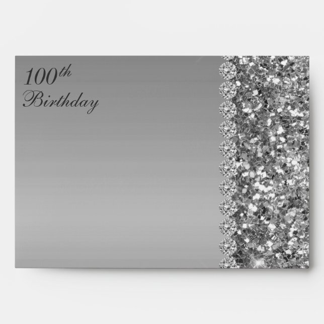 Enveloppe 100th Birthday Elegant Return Adresse (Devant)