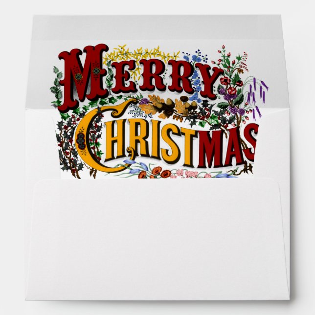 Enveloppe 1876 Merry Christmas (Dos (Bas))