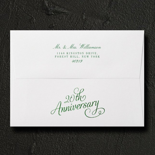 Enveloppe 20e anniversaire du Mariage émeraude (Créateur téléchargé)