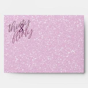Enveloppe 30 et adresse de retour d'anniversaire Flirty