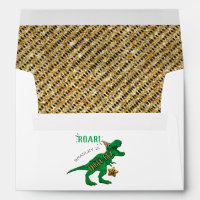 Enveloppe 3e anniversaire du dinosaure à trois rap