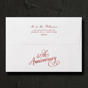 Enveloppe 40e anniversaire du Mariage de Ruby