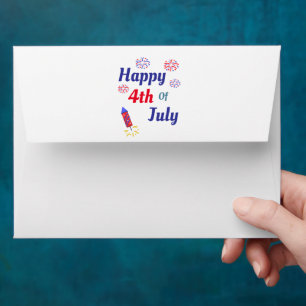 Enveloppe 4 juillet heureux