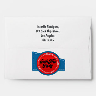 Enveloppe 4 juillet Sock Hop Party