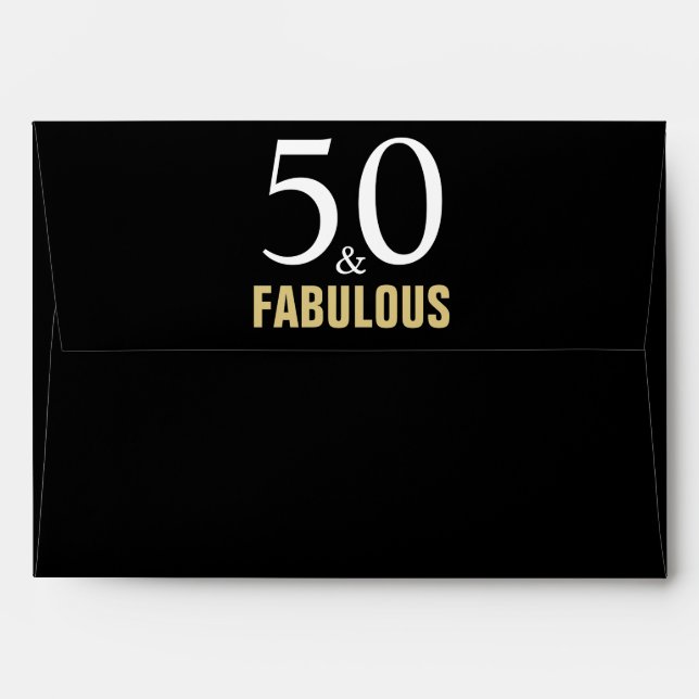Enveloppe 50 et fabuleux Black Gold 50e anniversaire (Dos (Haut rabat))