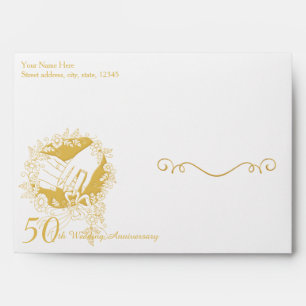 Enveloppe 50e anniversaire du Mariage d'or 5x7