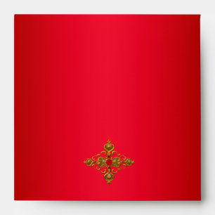 Enveloppe 50e fête d'anniversaire Red Zebra Gold Black 2