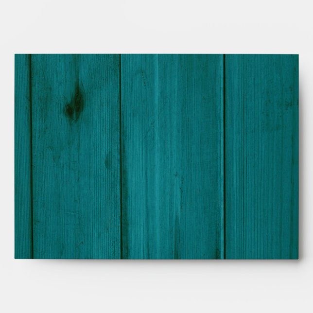 Enveloppe 5 x 7 Bois Turquoise à l'extérieur de la (Devant)