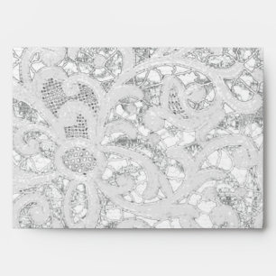 Enveloppe 5 x 7 dentelle blanche à l'extérieur Tur