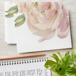 Enveloppe 5 x 7 Motif Floral Vintage Adresse de Retour