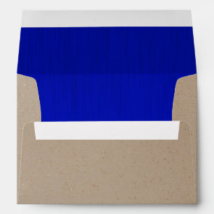 Enveloppe 5 x 7 Papier Craft Vintage Bleu Adresse de Retour