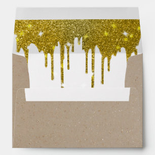 Enveloppe 5 x 7 Papier d'artisanat Vintage Adresse de retour