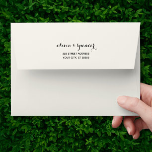 Enveloppe 5 x 7 socle Solid White Script