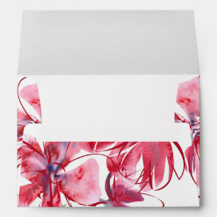 Enveloppe 5 x 7 Vintage motif floral Adresse de retour