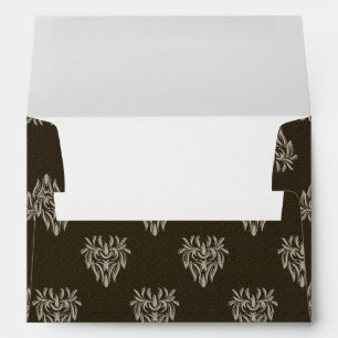 Enveloppe 5 x 7 Vintage motif floral Adresse de retour