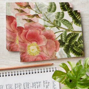 Enveloppe 5 x 7 Vintage motif floral Adresse de retour