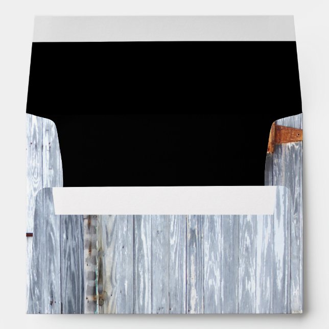 Enveloppe 5x7 Blanc Laver Bois Grange Porte Pays R (Dos (Bas))