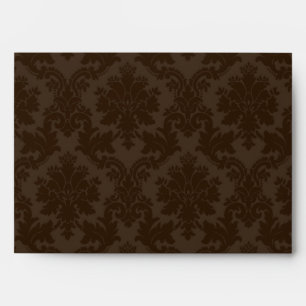 Enveloppe 5x7 Brown Damas à l'extérieur à l'intéri