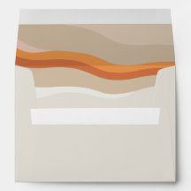 5x7 Funky Retro Orange Peach Desert Disco Mariage