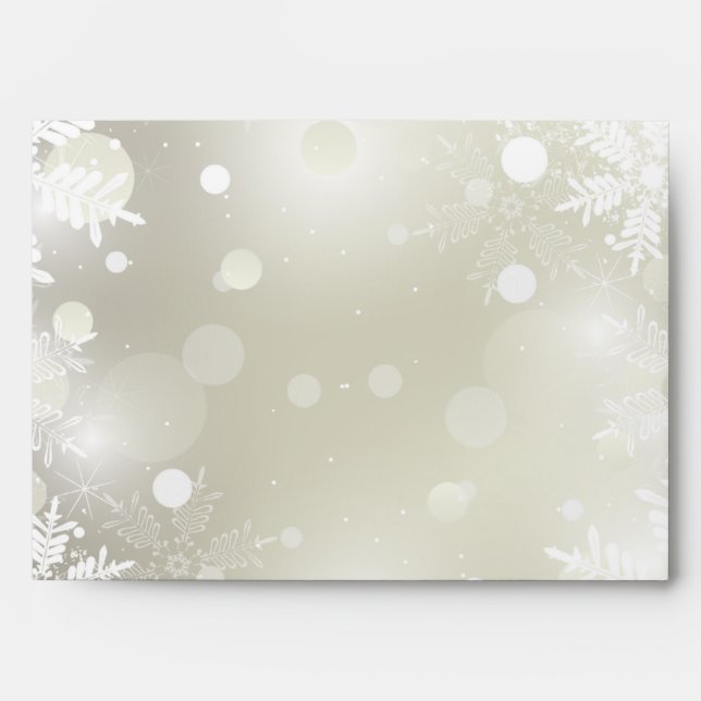 Enveloppe 5x7 Option 1 Blur Noël Argent (Devant)