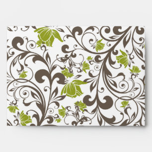Enveloppe 5x7 Option 1 Flore verte avec branche
