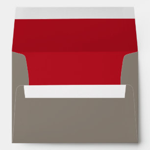 Enveloppe 5x7 Option 2 Crimson rouge/gris blanc S