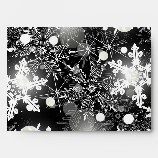 Enveloppe 5x7 Option 4 Blur Noël Argent (Devant)