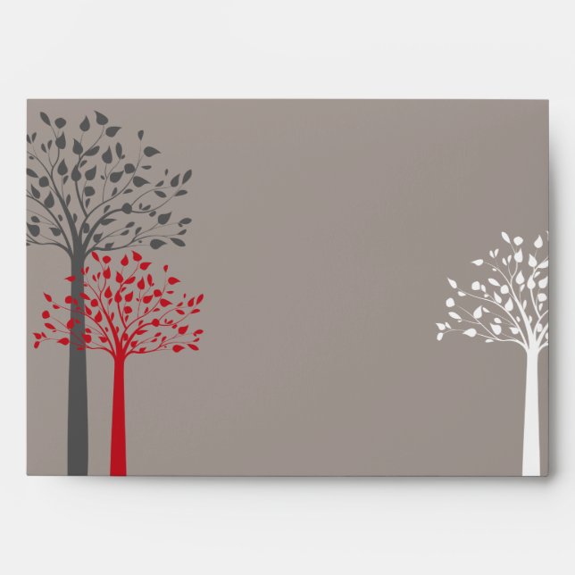 Enveloppe 5x7 Option 4 gris hiver/arbre rouge (Devant)
