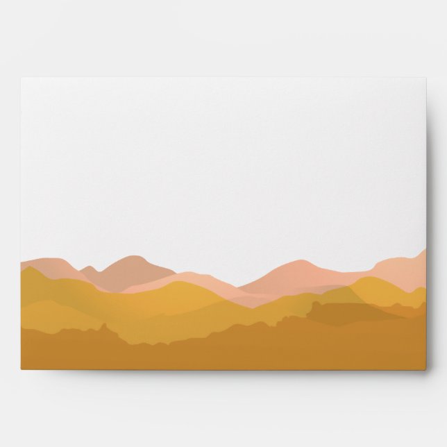 Enveloppe 5x7 Option 5 Coucher de soleil chaud (Devant)